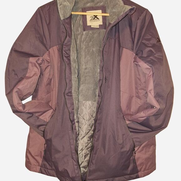 Zeroxposur Women's Grey and Purple Winter Jacket - Picture 2 of 7